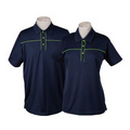 Men's or Ladies' Polo Shirt w/ Contrasting Piping Across Chest - 25 Day Custom Overseas Express